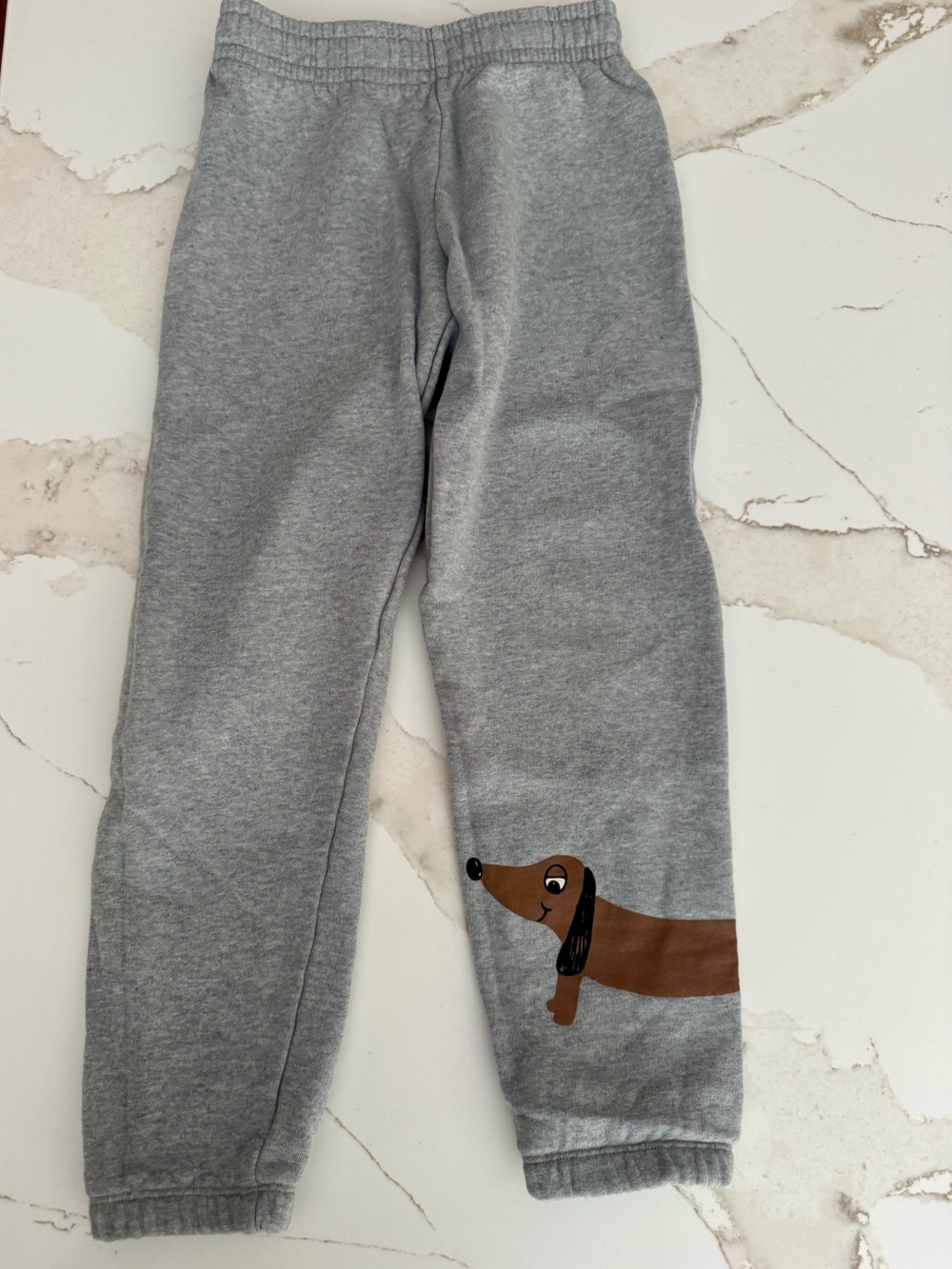 Mini Rodini Gray Joggers with Dachshund Print Like NEW Size 7-9